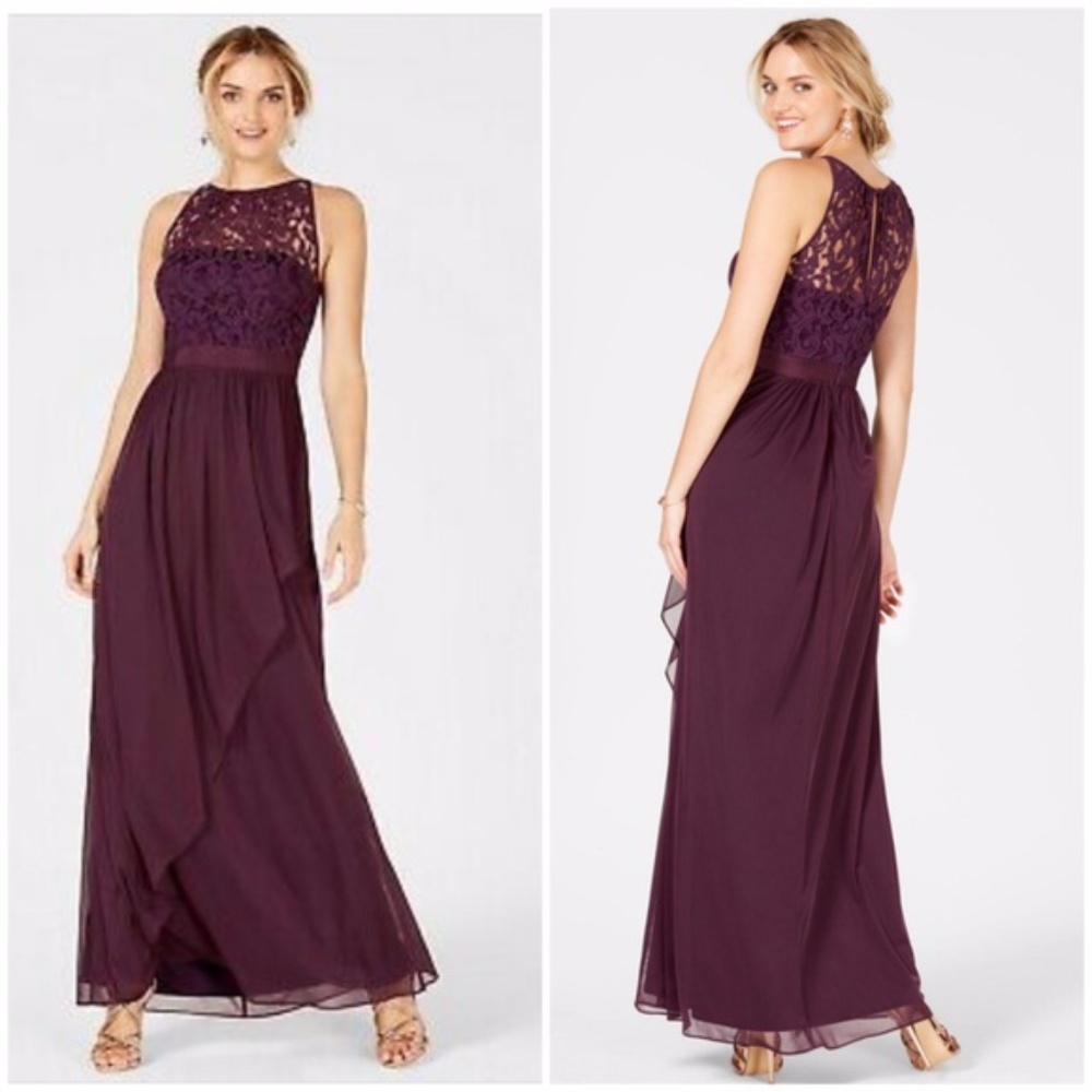 Adrianna Papell Purple Formal Dress